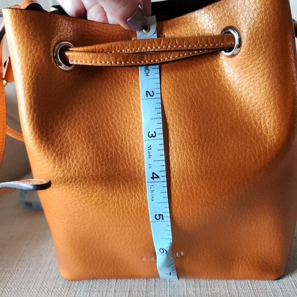 Coach Metallic Orange Leather Drawstring Crossbody - Picture 15 of 15
